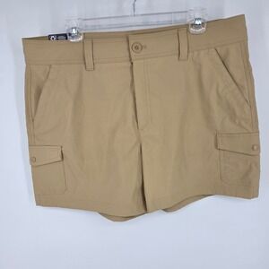 NWT Eddie Bauer Woman's Size 16 Beige Cargo Shorts Casual Outdoor New
